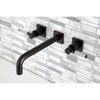 Kingston Brass KS6025DKL Wall Mount Tub Faucet, Oil Rubbed Bronze KS6025DKL